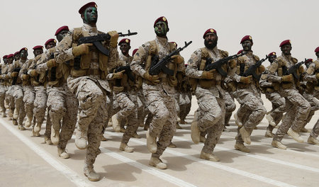 Zweifel an militärischen Fähigkeiten: Saudische Soldaten während...