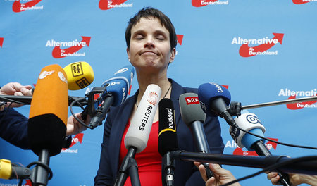 Frauke Petry auf einem AfD-Parteitag im April 2017. Damals war s...