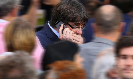 Der von Madrid abgesetzte katalanische Ministerpräsident Carles ...