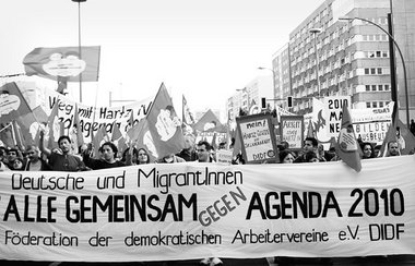 Demonstration gegen Sozialabbau. 3. November 2004 in Berlin