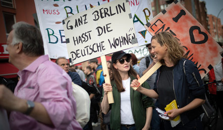 Auch bei der Berliner Großdemonstration gegen steigende Mieten M...