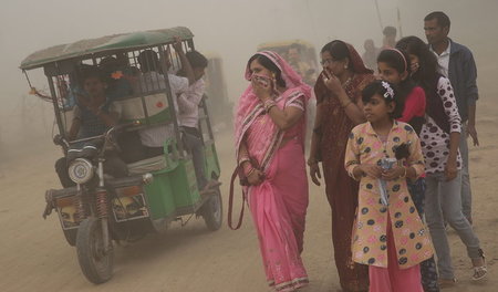 Smog in Delhi: In der indischen Hauptstadt ist die Luftverschmut...