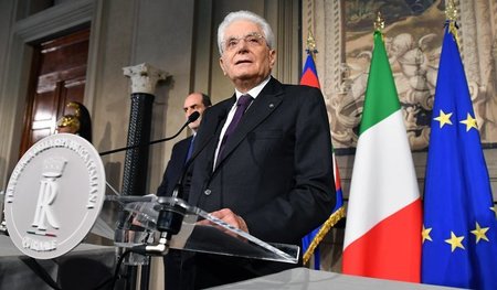 Konnte keinen Regierungsauftrag erteilen: Italiens Staatspräside...