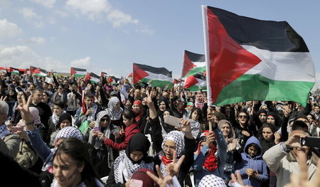 Gedenken an die "Nakba", die "Katastrophe": Palästinensische Dem...