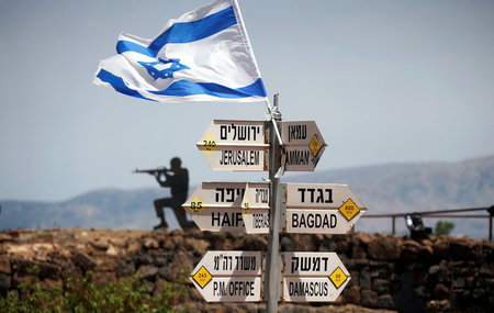 Israelischer Armeeposten auf den Golanhöhen am 10. Mai