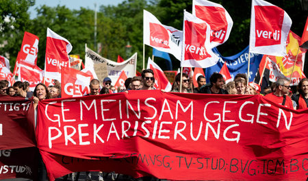 Studentische Hilfskräfte der Berliner Hochschulen demonstrierten...