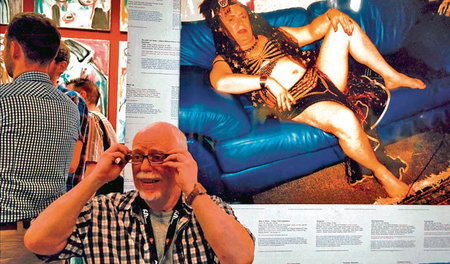 Lothar Lambert zweimal auf der Couch im Schwulen Museum Berlin Lothar Lambert zweimal auf der Couch im Schwulen Museum Berlin