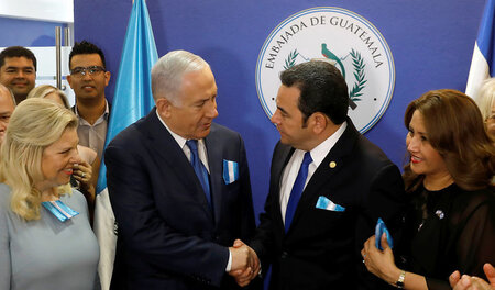 Der Präsident Guatemalas James Ernesto Morales Cabrera und Ehefr... Der Präsident Guatemalas James Ernesto Morales Cabrera und Ehefr...