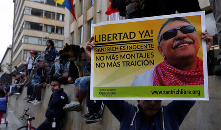 Solidaritätsdemonstration für Jesús Santrich am 1. Mai in Bogotá...