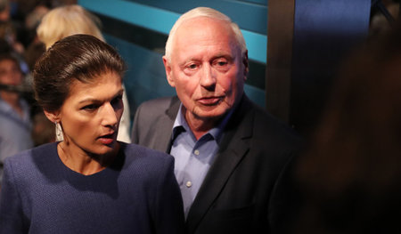 Sahra Wagenknecht und Oskar Lafontaine, beide Partei Die Linke, ...