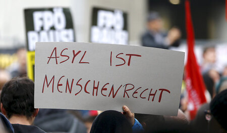 Antirassistischer Protest im April 2018 in Wien Antirassistischer Protest im April 2018 in Wien