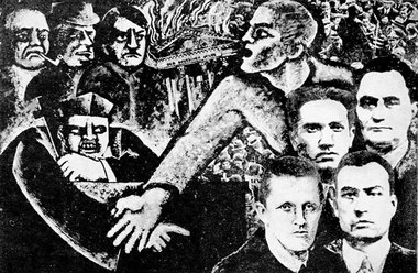 Solidaritätspostkarte der Prager Grafikerin Hella Guth für die A... Solidaritätspostkarte der Prager Grafikerin Hella Guth für die A...