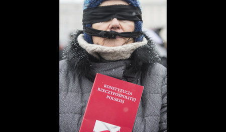 Protest mit polnischer Verfassung: Unter dem Motto »Gestohlene ­...