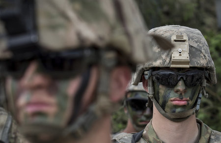 US-Soldaten beim NATO-Militärmanöver »Saber Strike« (Säbelhieb) ...
