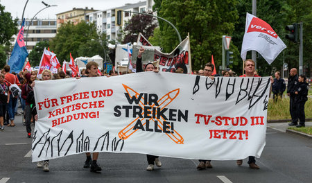 Für bessere Lehr- und Lernbedingungen: Demonstration der student...