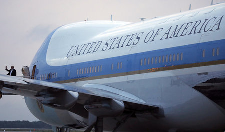 Der US-Präsident nach seiner Rückkehr vom Treffen mit dem nordko...