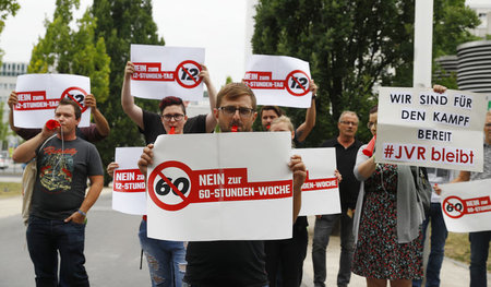 Gewerkschaftsproteste in Linz am 20. Juni 2018 gegen die Einführ...