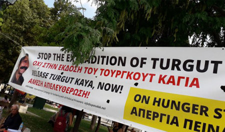 Proteste für die Freilassung des türkischen Kommunisten Turgut K...