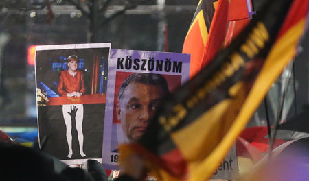Proteste des rassistischen Legida-Bündnisses in Leipzig 2016: Ni...