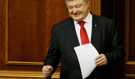 Der ukrainische Präsident Petro Poroschenko am 7. Juni im Kiewer...