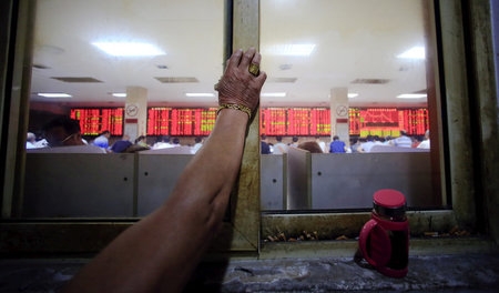 Gemächliches Treiben an der Börse in Shanghai
