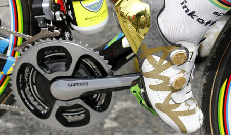 Attacken fürs grüne Trikot: Pedaleur Peter Sagan Attacken fürs grüne Trikot: Pedaleur Peter Sagan
