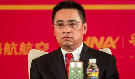 Wang Jian bei einer Konferenz im chinesischen Haikou (28. April ...