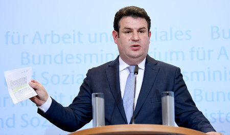 Überall einen Teelöffel voll drauf: Bundessozialmininster Heil a...