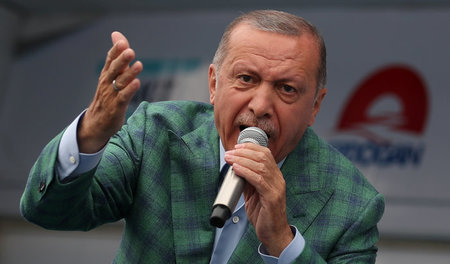 Recep Tayyip Erdogan hält eine Rede (23.6.2018)
