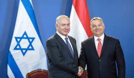 Ein Herz und eine Seele: Benjamin Netanjahu (l.) und Viktor Orba...