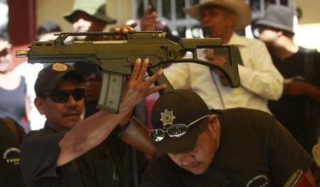 Heckler-und-Koch-Gewehr der Marke »G36C« nach der Beschlagnahmun...
