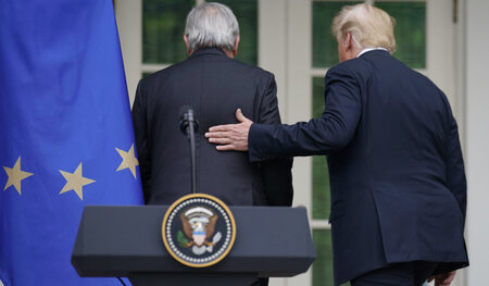 Zwei, die sich verstehen: Jean-Claude Juncker und Donald Trump n...