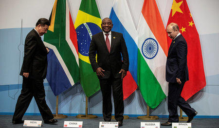 Handelspolitische Alternative BRICS: die Präsidenten Chinas, Süd... Handelspolitische Alternative BRICS: die Präsidenten Chinas, Süd...