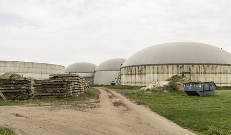 Biogasanlage in Platkow im Oderbruch. Hier wird hauptsächlich Gü...
