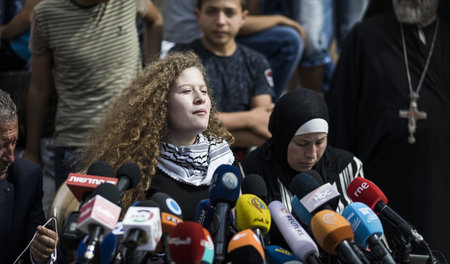 Ahed Tamimi am 29. Juli nach ihrer Freilassung aus dem Gefängnis
