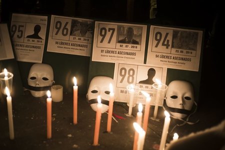 Immer mehr Opfer: Fotos ermordeter Aktivisten, gezeigt bei einer...