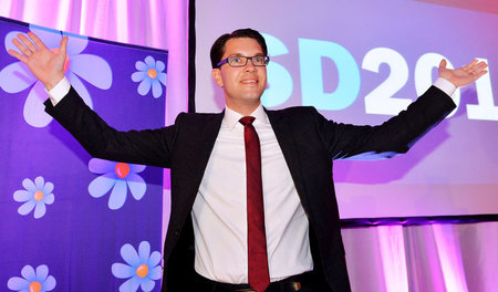 Jimmie Akesson, Chef der Schwedendemokraten, wird auch diesmal n...