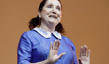 Schauspielerin Margit Bendokat im Februar 2010 während der Probe...