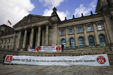 CNH-Protestaktion vor dem Reichstag