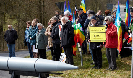 Auftakt der Aktionsreihe am 26. März in Büchel, Rheinland-Pfalz