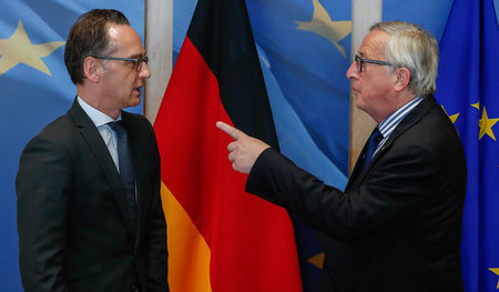 Auch wenn es nicht so aussieht, BRD-Außenminister Maas und EU-Ko...