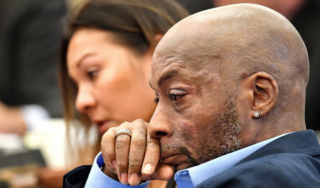 Unheilbar krank: Kläger Dewayne Johnson am 9. Juli vor Gericht i...