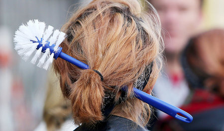 Symbol des Protests: Schon 2014 wurde in Hamburg gegen Polizeiwi...