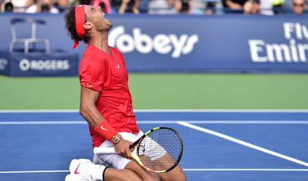 Bisher ohne Probleme mit der »Shot clock«: Rafael Nadal am Sonnt...