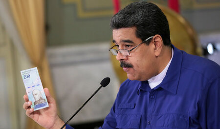 Venezuelas Präsident Nicolás Maduro am 25. Juli bei der Präsenta... Venezuelas Präsident Nicolás Maduro am 25. Juli bei der Präsenta...