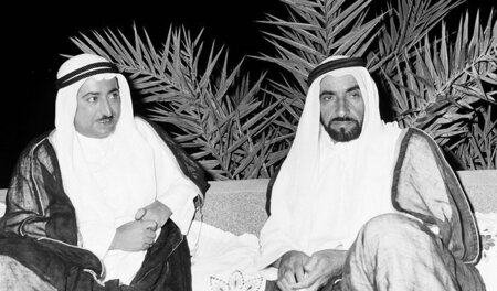Scheich Said bin Sultan al Nahjan aus dem südlichen Abu Dhabi (l...