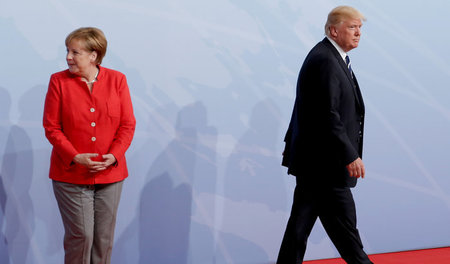 Deutsche Absetzbewegung: Kanzlerin Merkel und US-Präsident Trump...