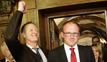 Gute Freunde: Sören Link (r.), damals noch Bewerber für das Amt ...