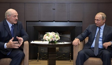 Alexander Lukaschenko und Wladimir Putin am vergangenen Mittwoch...