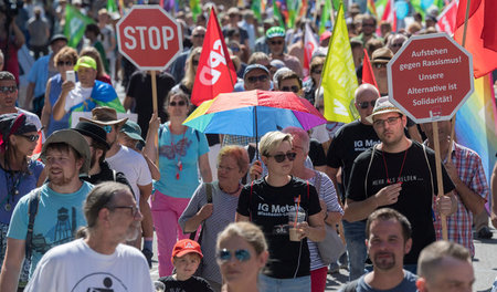 Gegen die AfD wird auch mal mit Parteien protestiert, an denen e...